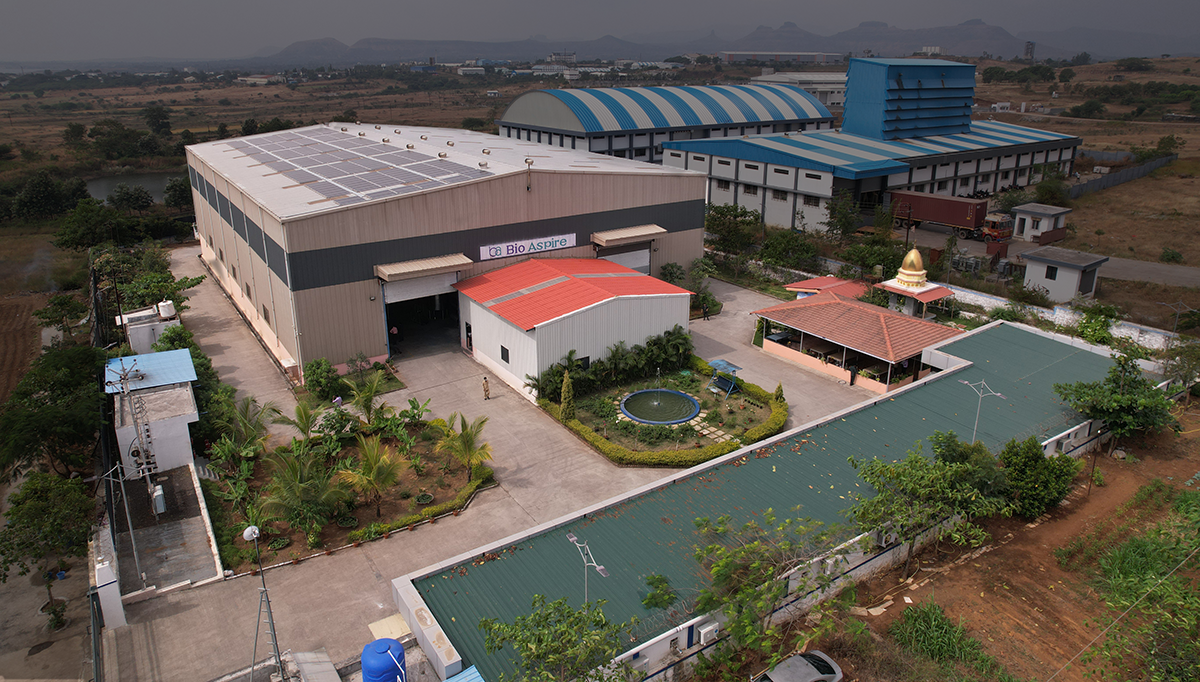 BioAspire manufacturing facility aerial view